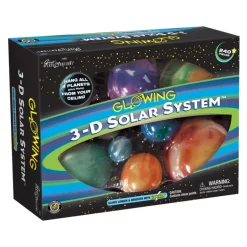 Glowing 3-D Solar System