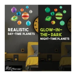 Glowing 3-D Solar System