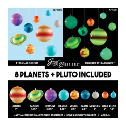 Glowing 3-D Solar System