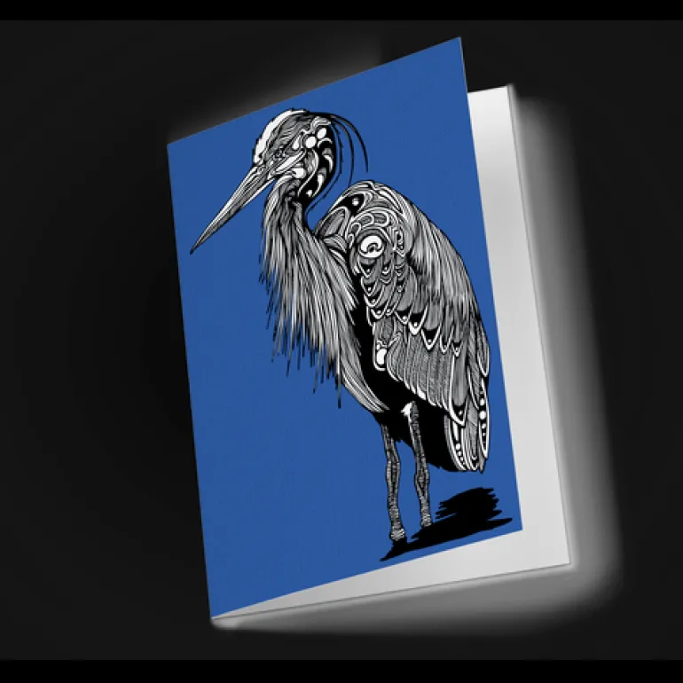 Great Blue Heron Blank Notecard