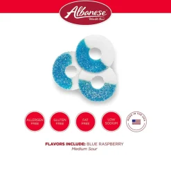 Gummi Blue Raspberry Rings 4.5 lb. Bag