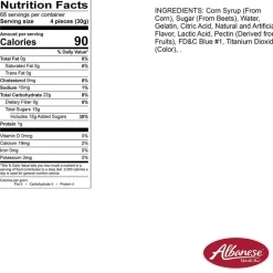 Gummi Blue Raspberry Rings 4.5 lb. Bag