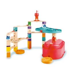 Hape Quadrilla Stack Track Bucket Set Wooden Marble Run Blocks
