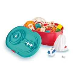 Hape Quadrilla Stack Track Bucket Set Wooden Marble Run Blocks