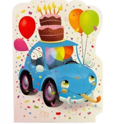 Happy Birthday Car Die-Cut Card