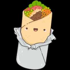Happy Burrito 4" Sticker