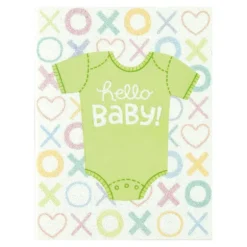 Hello Baby Glitter Card