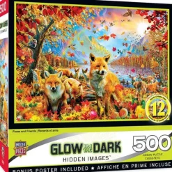 Hidden Images Glow In The Dark - Foxes and Friends - 500 Piece Puzzle
