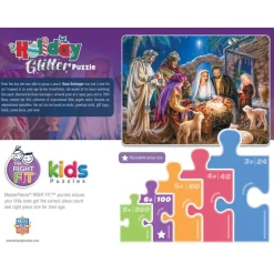 Holiday - Christ is Born - 100 Piece Glitter Puzzle