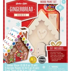 Holiday Wood Paint Kit - Gingerbread House
