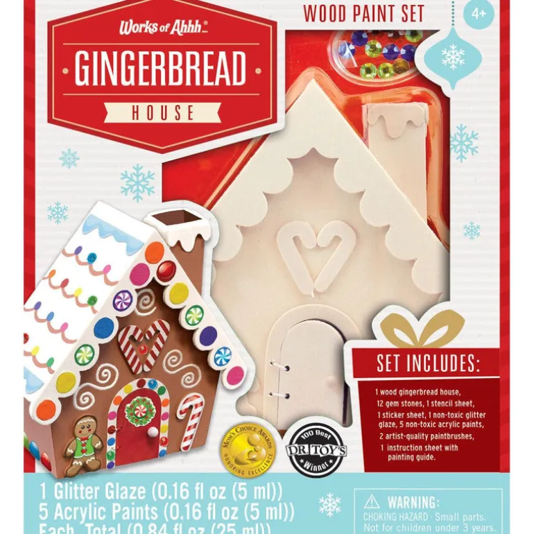 Holiday Wood Paint Kit - Gingerbread House