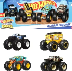 Hot Wheels Monster Trucks 4-Pack - Alarm Squad