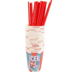 ICEE 20 Paper Cups & Straws