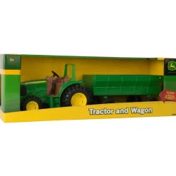 8-Inch John Deere Tractor and Wagon