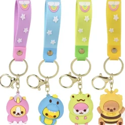 2" Kawaii Animal Wristlet Clip On