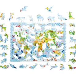 Kids World Map Wooden Puzzle - 100 Pieces