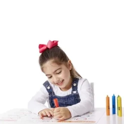 Learning Mat Wipe Off Crayons - 5 Colors