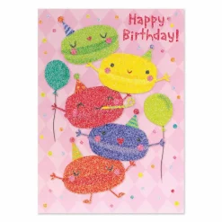 Macaroons Glitter Birthday Card