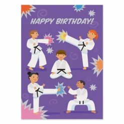 Martial Arts Foil Birthday Card