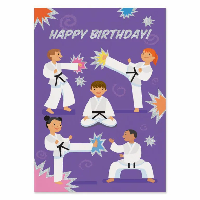 Martial Arts Foil Birthday Card