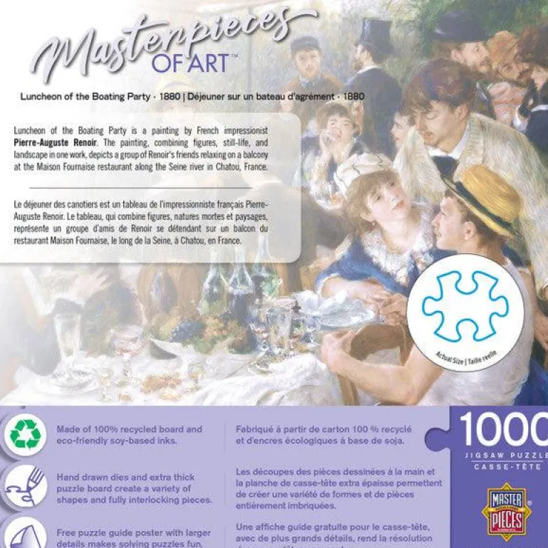 Masterpieces of Art - Luncheon of the Boating Party - 1000 Piece Puzzle