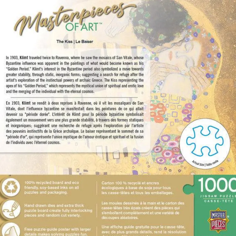 Masterpieces of Art - The Kiss - 1000 Piece Puzzle