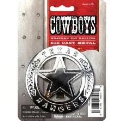 Metal Texas Ranger Badge