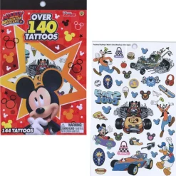 Mickey Roadsters 4 Sheet Tattoo Book