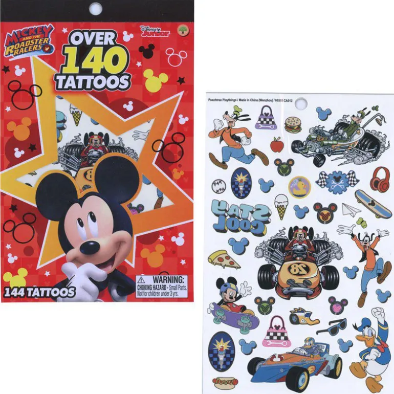 Mickey Roadsters 4 Sheet Tattoo Book