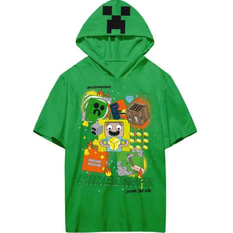 Minecraft: Build/Explore/Create - Youth Cosplay Hooded Tee
