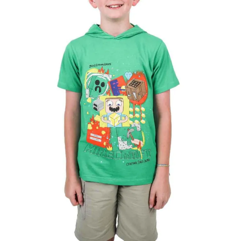 Minecraft: Build/Explore/Create - Youth Cosplay Hooded Tee