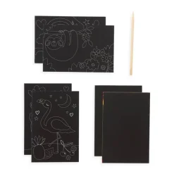 Mini Kit Scratch and Scribble Scratch Art Kit - Funtastic Friends