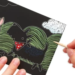 Mini Kit Scratch and Scribble Scratch Art Kit - Playful Pups