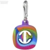 1.75" Mini Snapperz Fidget Toy Keychain Rainbow