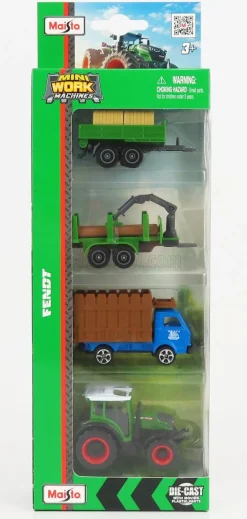 1:64 3" Mini Work Machines Tractors & Farm 4 Pack