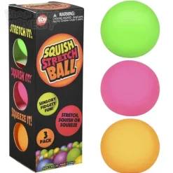 1.75" 45 mm Squish & Stretch Mini Gummi Ball 3 Pack Box