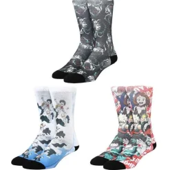 My Hero Academia - Sublimated Print 3 Pair Youth Crew Socks