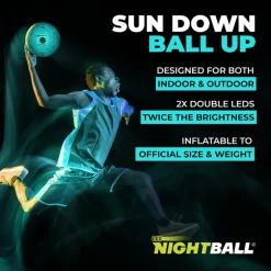 Nightball Glow in the Dark Light Up Basketball Teal