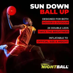 Nightball Glow in the Dark Light Up Basketball Red