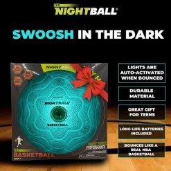 Nightball Glow in the Dark Light Up Basketball Teal