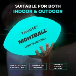 Nightball Glow in the Dark Light Up Football Blue