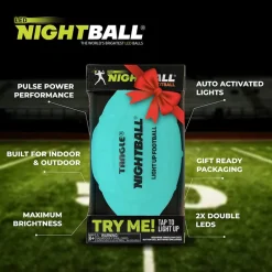 Nightball Glow in the Dark Light Up Football Blue