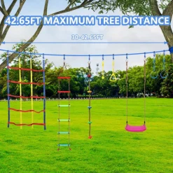 Ninja Warrior Obstacle Course with 8 accessories