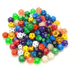 100+ Pack of Random D12 Polyhedral Dice in Multiple Color