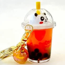 Panda Boba Tea Floaty Key Charm