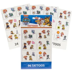 Paw Patrol 96 Piece 4 Sheet Tattoo Set