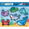 6 Piece Chunky Aquatic Theme Wooden Puzzle