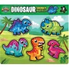 6 Piece Chunky Dinosaur Theme Wooden Puzzle