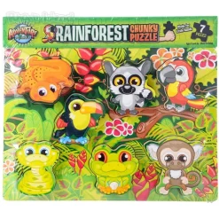 7 Piece Chunky Rainforest Wooden Puzzle