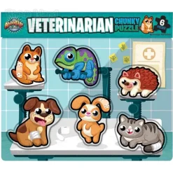 6 Piece Chunky Veterinarian Wooden Puzzle